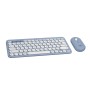 Logitech Pebble 2 Combo, Wireless Keyboard and Mouse, Quiet and Portable, Customisable, Logi Bolt, Bluetooth Tonal Blue
