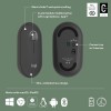 Logitech Pebble Mouse 2 M350s Slim Bluetooth Wireless Mouse, Portable, Lightweight, Customisable Button - Tonal Graphite