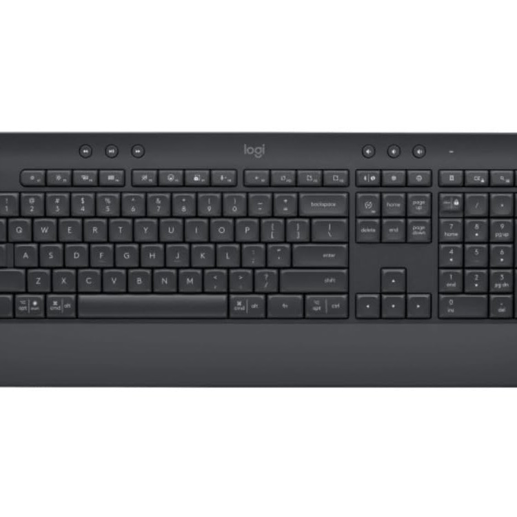 Logitech Signature K650 Wireless Keyboard with Wrist Rest, Full-Size, BLE Bluetooth or Logi Bolt USB Receiver, Comfort Deep-Cushioned Keys, Numpad, Compatible with Most OS/PC/Windows/Graphite
