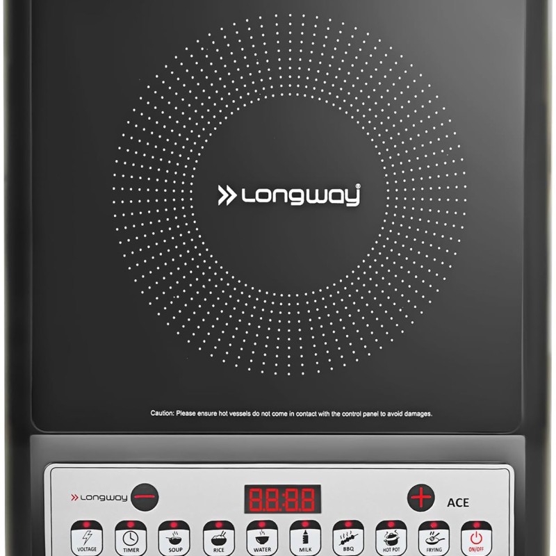 Longway Ace IC 2000 W Induction Cooktop (Black, Push Button)