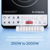 Longway Cruiser IC 2000 Watt Induction Cooktop with Auto Shut-Off & Over-Heat Protection With 8 Cooking Mode & BIS Approved (Black)