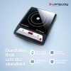 Longway Ember Plus IC 2000 Watt Induction Cooktop with Auto Shut-Off & Over-Heat Protection With 7 Cooking Mode & BIS Approved (Black, Push Button)