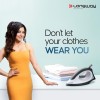 Longway Kwid Light Weight Non-Stick Teflon Coated Dry Iron, Electric Iron for Clothes (1100 Watt, Black)