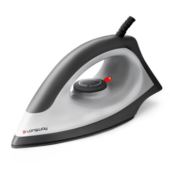 Longway Kwid Light Weight Non-Stick Teflon Coated Dry Iron, Electric Iron for Clothes (1100 Watt, Black)