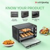 Longway Royal OTG 25 Ltr Oven Toaster Griller with Heating Modes | Temperature Timer Control for Baking Pizza (1500 W, Black)