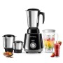 Longway Super Pro Juicer Mixer Grinder | Up to 750 Watt Powerful Motor | 4 Jars for Grinding, Mixing, Juicing Black & Gray