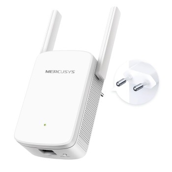 MERCUSYS AC1200 Dual Band Wi-Fi Range Extender, Wireless WiFi Repeater, Wi-Fi Booster, Plug and Play, WPS, 2 External Antennas (ME30), White