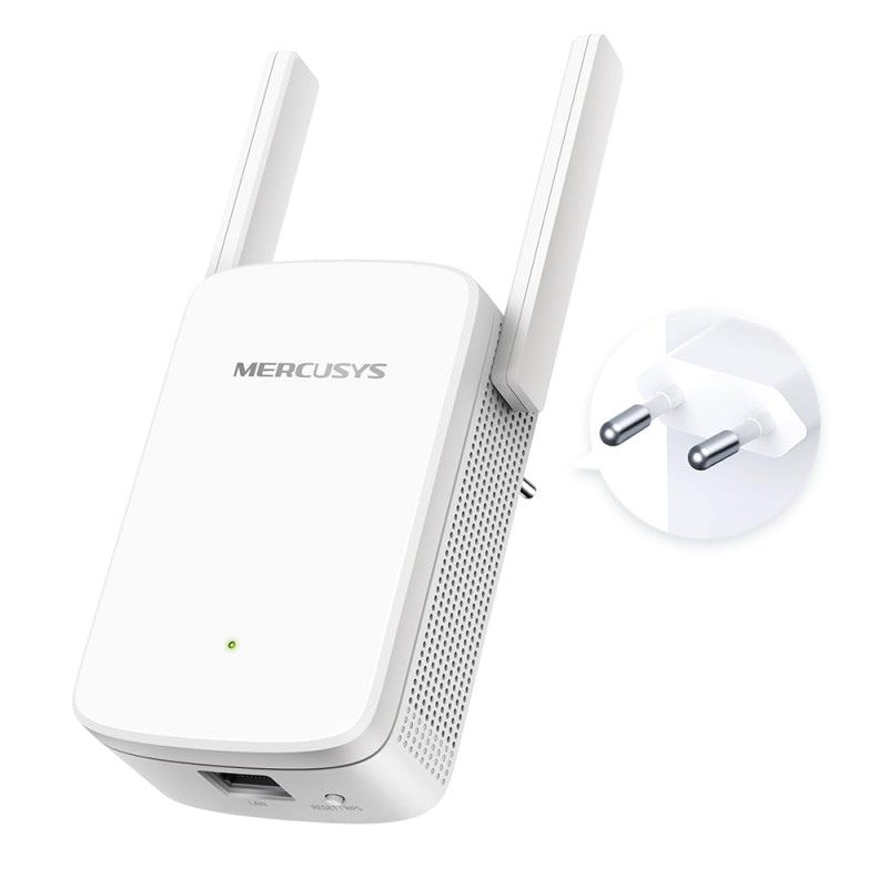 MERCUSYS AC1200 Dual Band Wi-Fi Range Extender, Wireless WiFi Repeater, Wi-Fi Booster, Plug and Play, WPS, 2 External Antennas (ME30), White