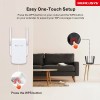 MERCUSYS AC1200 Dual Band Wi-Fi Range Extender, Wireless WiFi Repeater, Wi-Fi Booster, Plug and Play, WPS, 2 External Antennas (ME30), White