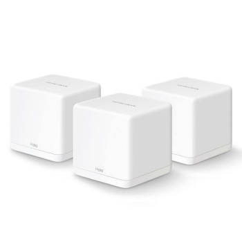 MERCUSYS Halo H30G(3-Pack) AC1300 Whole Home Mesh Wi-Fi System 1.3 Gbps Dual Band WiFi Gigabit Wireless Router 1300 Mbps Speed Coverage, White