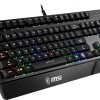 MSI Vigor GK20 US Backlit RGB Wired Dedicated Hotkeys Anti-Ghosting Water Resistant Gaming Keyboard Black