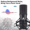 Maono AU-A03 Condenser Microphone Kit Podcast Mic with Boom Arm Microphone Stand (Black)