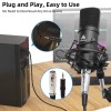 Maono AU-A03 Condenser Microphone Kit Podcast Mic with Boom Arm Microphone Stand (Black)