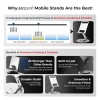 MegaStro® Aluminum 360 Rotatable Phone/Tablet Stand (Under 10inch) Hands-Free Viewing (Metallic Silver)