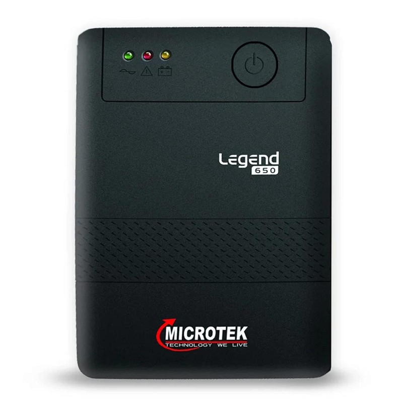 Microtek Legend 650 Line Interactive UPS 650VA/360W, Micro Processor Based UPS System, an Ideal Power Backup & Protection for Desktop PC & Home Office with 2 Years on Electronics and 1 year on Battery