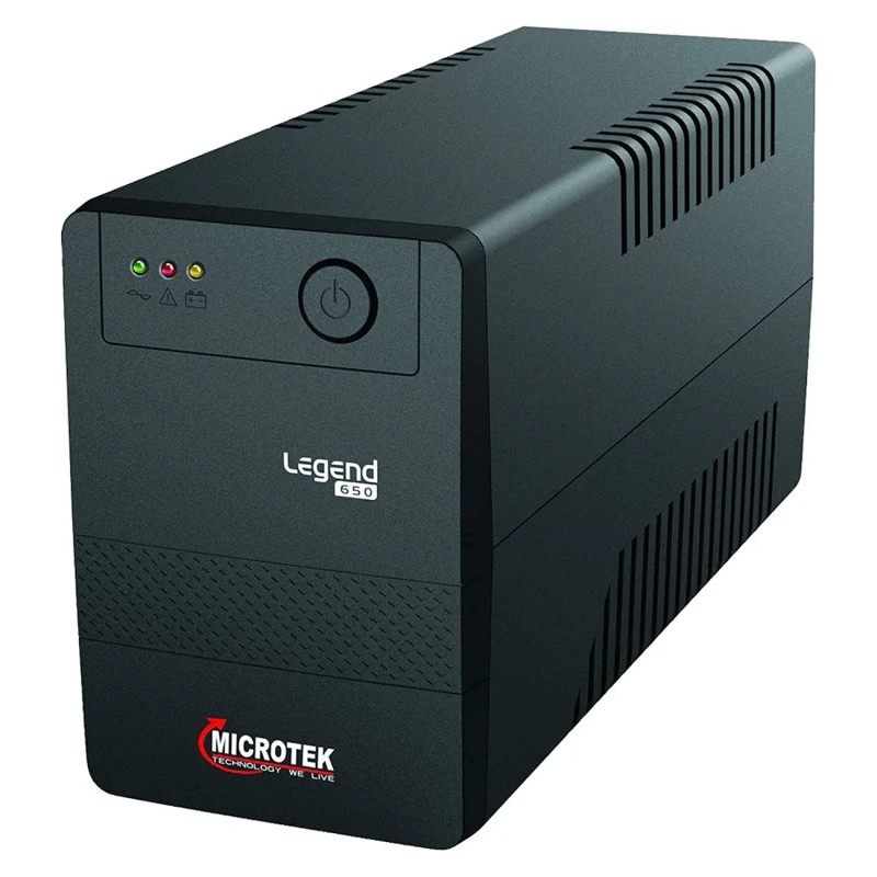 Microtek Legend 650 Line Interactive UPS 650VA/360W, Micro Processor Based UPS System, an Ideal Power Backup & Protection for Desktop PC & Home Office with 2 Years on Electronics and 1 year on Battery