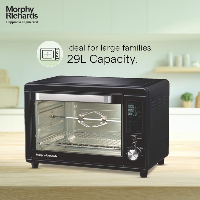 Morphy Richards Digital OTG|Capacity - 29 Litre with 13 Preset Menu|Rotisserie,Convection,In-Built Air-Fryer & Dehydrator Function.