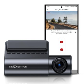 NEXDIGITRON ACE 2 Dash Camera, Native 2K 1440P, 0.96" Screen, Voice Control, Super-Capacitor, F1.8 6G Lens, Optional Parking Mode, Upto 256GB Supported