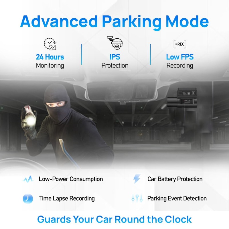 NEXDIGITRON ACE 2 Dash Camera, Native 2K 1440P, 0.96" Screen, Voice Control, Super-Capacitor, F1.8 6G Lens, Optional Parking Mode, Upto 256GB Supported