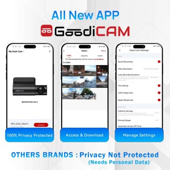 NEXDIGITRON ACE 2 Dash Camera, Native 2K 1440P, 0.96" Screen, Voice Control, Super-Capacitor, F1.8 6G Lens, Optional Parking Mode, Upto 256GB Supported