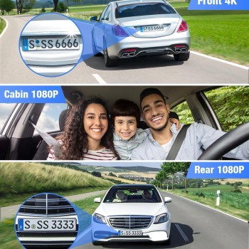 NEXDIGITRON PRIME Plus 4K Dual Channel Dash Camera with in-Built GPS Logger, Real 4K 2160P UHD Front+FHD Rear, IMX415 8MP Sensor, 3.2 Inch Screen, 5 GHz WiFi, Optional Parking Mode, Upto 256GB Support