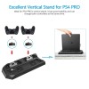 New World PS4 Pro Vertical Stand Cooling Fan Controller Charger Dock USB hub For PS4 Pro Playstation 4 Pro Console