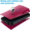 New world Faceplate for PS5,for PS5 Faceplate Replacement Cover for PS5 , Anti-Scratch Dust Proof Protective Shell Cover for Playstation 5, Disk Edition -Cosmic Red