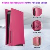 New world Faceplate for PS5,for PS5 Faceplate Replacement Cover for PS5 , Anti-Scratch Dust Proof Protective Shell Cover for Playstation 5, Disk Edition -Cosmic Red
