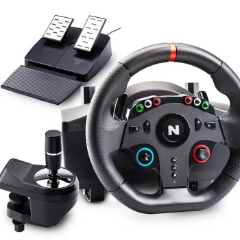 NiTHO Drive Pro ONE Gaming Racing Wheel with Separate Shifter and Floor Pedals, Steering Wheel for PC, PS4, Xbox One, Xbox Series X|S, Switch, 270 Degree Zero Dead Zone Driving Car Simulator