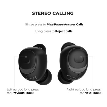 Noise Shots X5 Charge Truly Wireless Bluetooth Earbuds Earphones with Charging Case - Midnight Grey