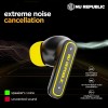 Nu Republic Epic ANC TWS Earbuds with Upto 64 hrs Playtime, 13mm Neodymium Driver, XBass® Technology, ANC + ENC Quad Mics (Black/Yellow)