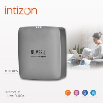 Numeric Intizon Mini UPS for Wi-Fi Routers | Up to 4 Hours PowerBackup | Wall mountable and Table Top Placement 