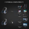 ONIKUMA K12 Stereo Gaming Headset with Mic, Controls and LED Light for PC, PS4, Xbox and Mobiles (Black/Blue)