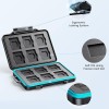 ORICO EVA SD Card Case Holder for Memory Cards,24 Slots Professional Water-Resistant Anti-Shock Holder for 12TF Card and 12 SD Card
