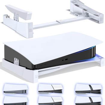 Oivo Chamunda PS5 Horizontal Stand - Accessories Base Compatible With PlayStation 5 Console Disc & Digital Editions (White)