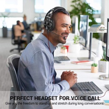 OneOdio A71D PC Headsets with Microphone, Multifunctional Headset with Boom Mic Studio Headphones for Mac Laptop Office Zoom Conference, Wired Over Ear Headset with Volume Control for Gaming