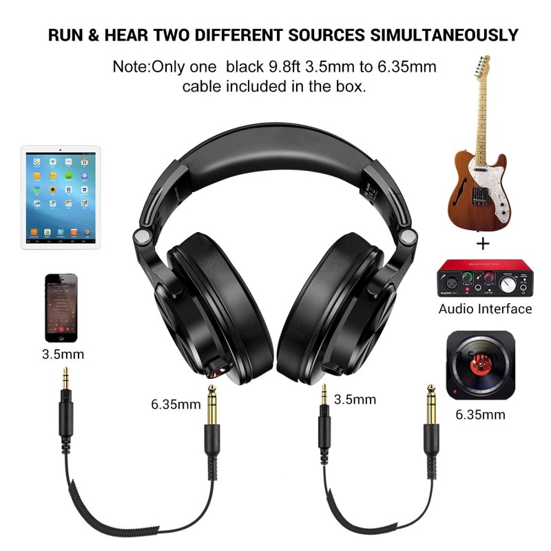 OneOdio A71D PC Headsets with Microphone, Multifunctional Headset with Boom Mic Studio Headphones for Mac Laptop Office Zoom Conference, Wired Over Ear Headset with Volume Control for Gaming