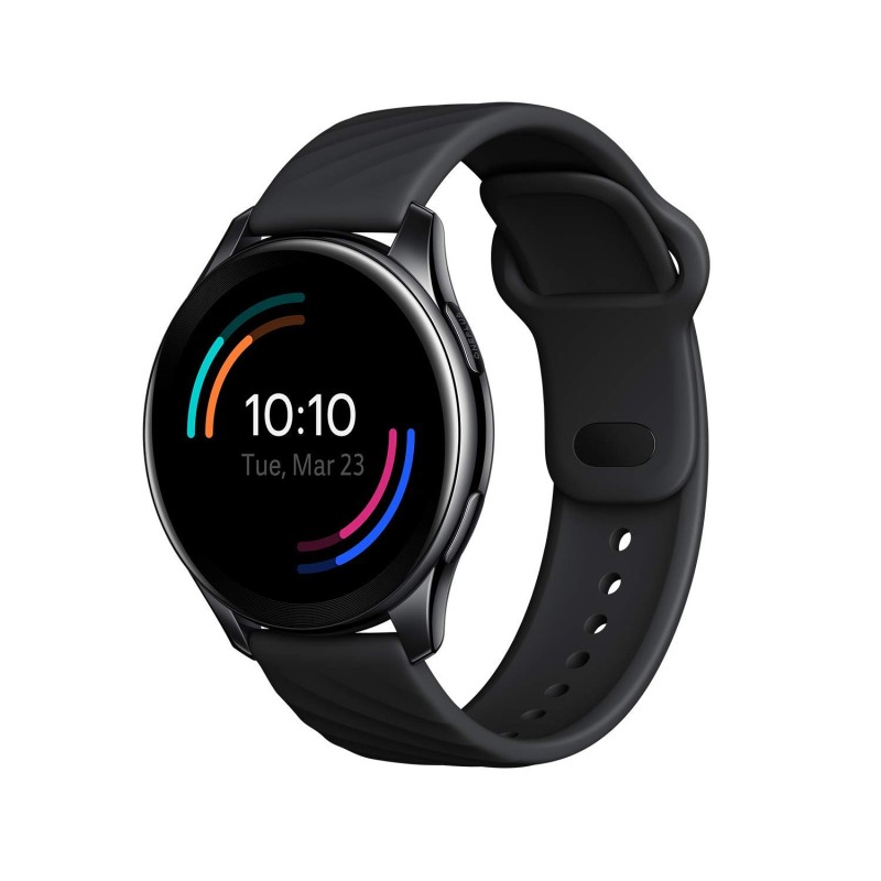 OnePlus Watch Midnight Black: 46mm dial, Warp Charge, 110+ Workout Modes, Smartphone Music,SPO2 (Currently Android only)