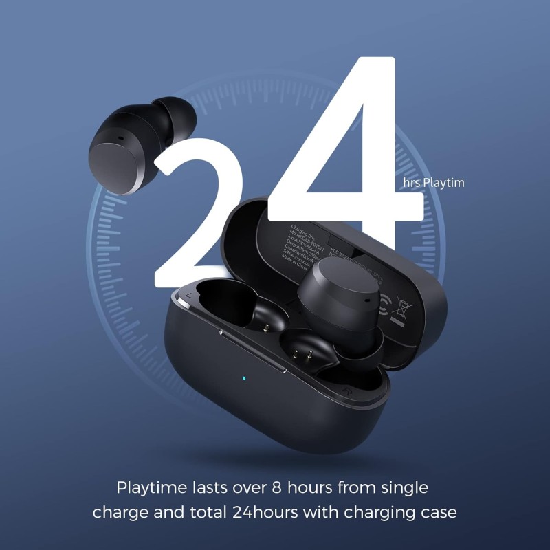 Oraimo Rock in Ear Bluetooth True Wireless Earbuds with Mic, 24H Battery Life and Quick Charge