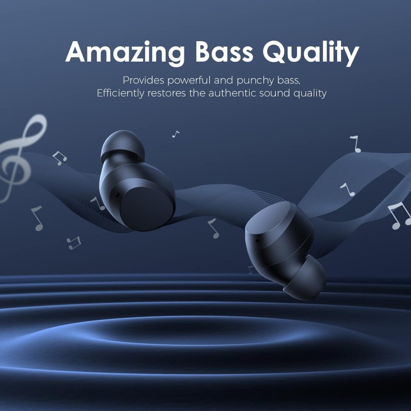 Oraimo Rock in Ear Bluetooth True Wireless Earbuds with Mic, 24H Battery Life and Quick Charge