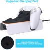 Dobe Multifunctional Controller Charging Station with LED, Multifunctional Cooling Base, Dual Charger Docking Station (White, P S 5) TP5-0521B