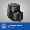 PHILIPS Air Fryer NA120/00, uses up to 90% less fat, 1500W, 4.2 Liter, with Rapid Air Technology (Black), Large
