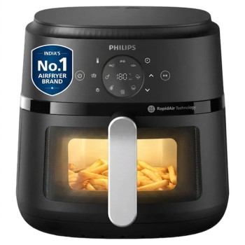 PHILIPS Air Fryer NA231/00 with touch panel, 6.2 Litre, Extra Large | with touch panel, uses up to 90% less fat