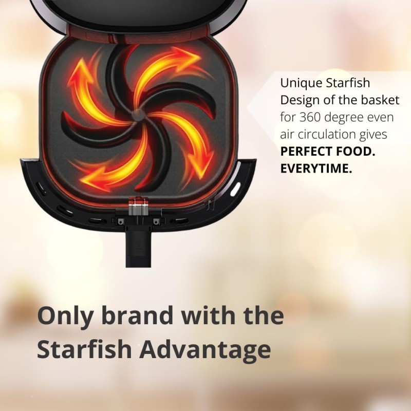 PHILIPS Air Fryer NA231/00 with touch panel, 6.2 Litre, Extra Large | with touch panel, uses up to 90% less fat