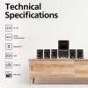 PHILIPS Audio SPA5128B 5.1 CH 40W Multimedia Speaker with Subwoofer, Bluetooth Connectivity (Elegant Matte Finish)