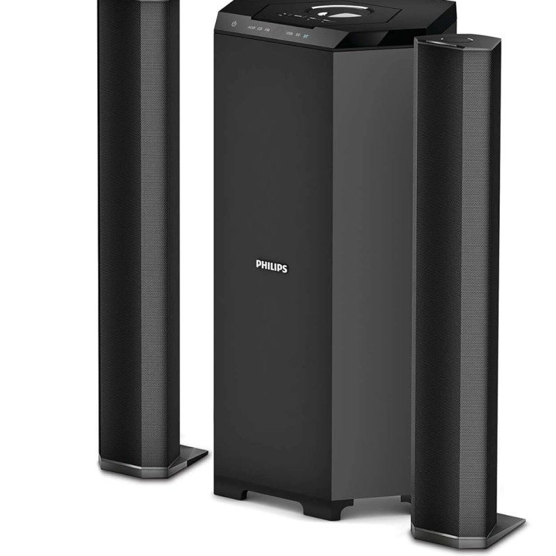 PHILIPS Convertible Soundbar MMS8085B, 2.1 Channel with Multipoint-Connectivity Option (Black)