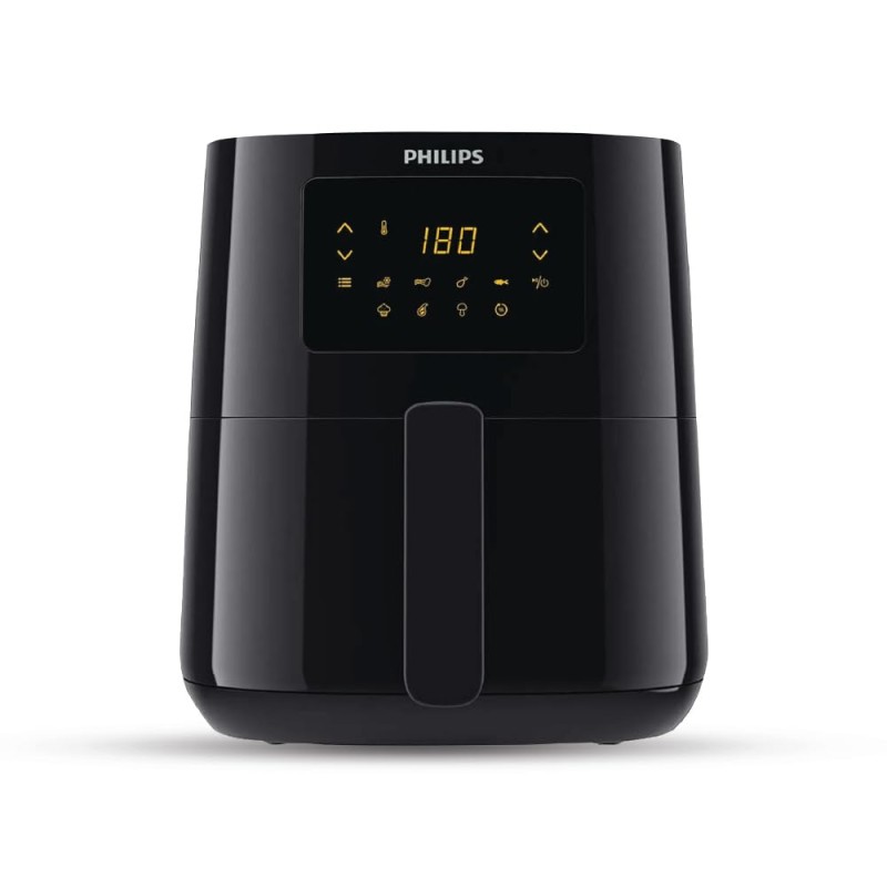 PHILIPS Digital Airfryer with Touch Panel, 4.1L, with RapidAir Technology,with additional (HD9252/90) (Black)
