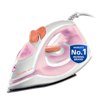 PHILIPS Plastic GC1920/28 1300W Non-Stick Soleplate Steam Iron, Pink