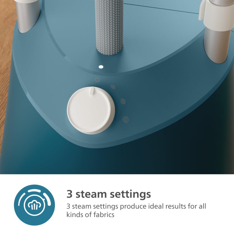 PHILIPS Standing Garment Steamer STE1040/20, 1.8L Water Tank, Blue