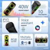 PHILIPS TAS3400BK Portable Bluetooth Speaker with 40W Output, 4000mAh Battery, Stereo Sound (Black)
